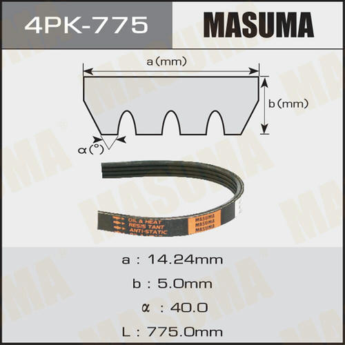 Ремень привода навесного оборудования Masuma, 4PK-775
