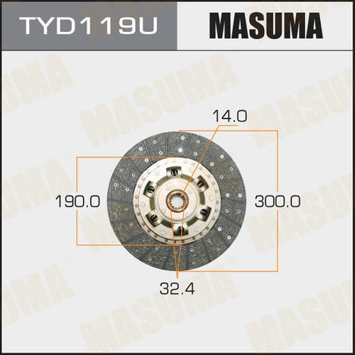 Диск сцепления Masuma, TYD119U