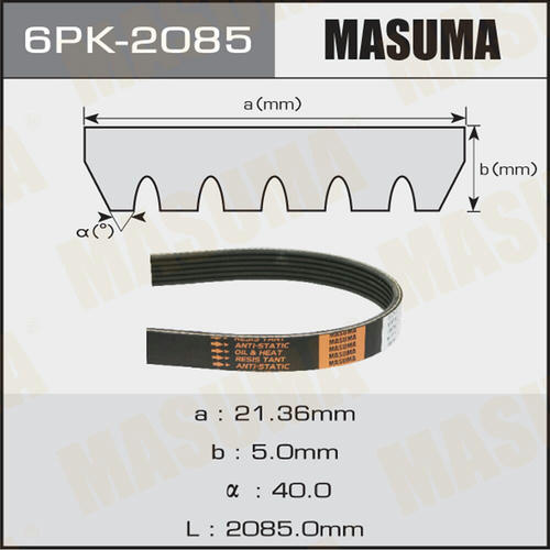 Ремень привода навесного оборудования Masuma, 6PK-2085