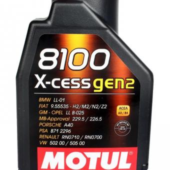 Масло моторное MOTUL 8100 X-CESS GEN2 5W-40 синтетика 1 л 109774