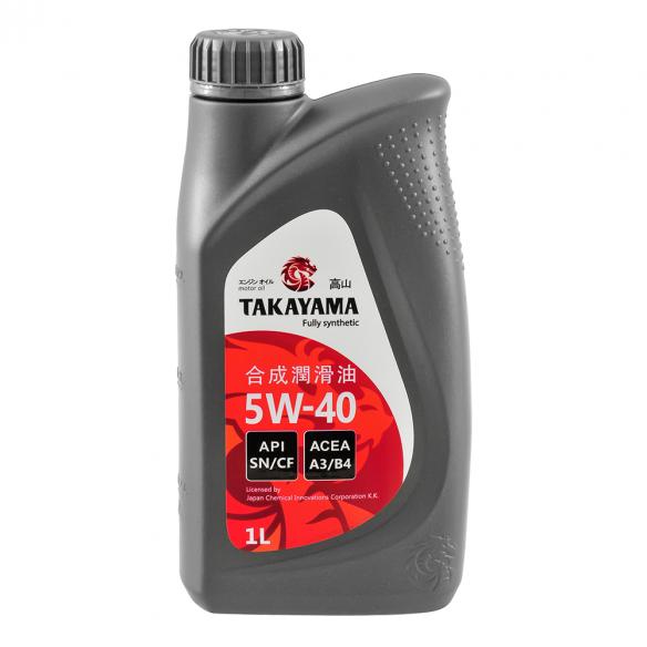 Масло моторное TAKAYAMA 5W-40 SNСF синтетика 1 л 605528