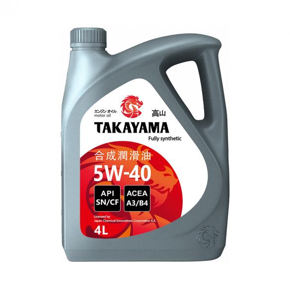 Масло моторное TAKAYAMA 5W-40 SNСF синтетика 4 л 605521