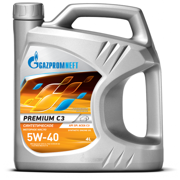 Масло моторное GAZPROMNEFT PREMIUM С3 5W-40 синтетика 4 л 253142233