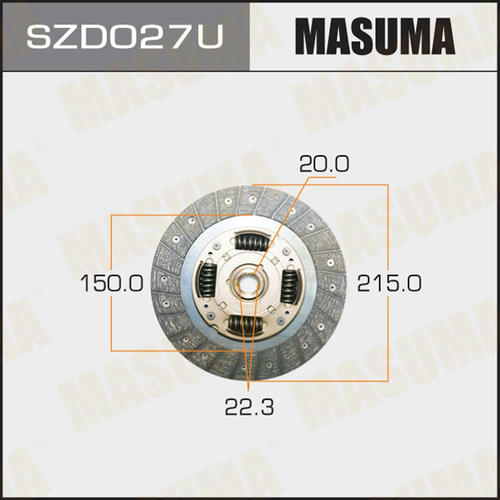 Диск сцепления Masuma, SZD027U