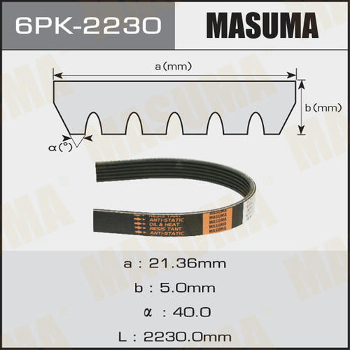 Ремень привода навесного оборудования Masuma, 6PK-2230