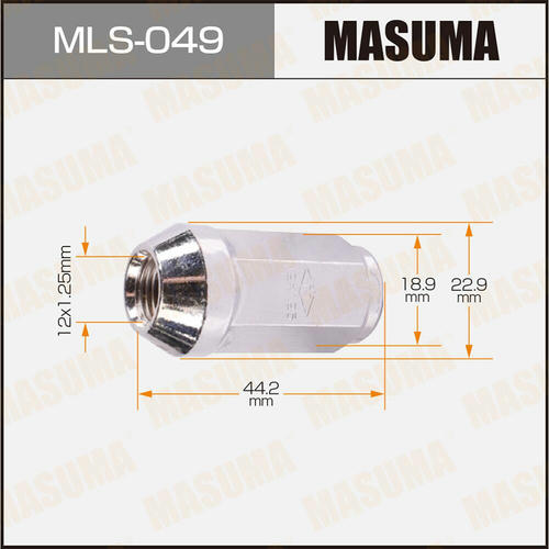 Гайка колесная Masuma M12x1.25(R) под ключ 19, MLS-049