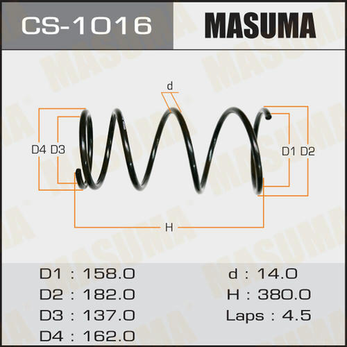 Пружина подвески Masuma, CS-1016