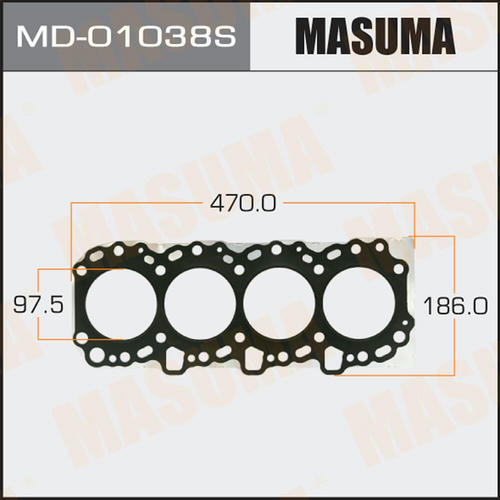 Прокладка ГБЦ толщина 0,75 мм Masuma, MD-01038S
