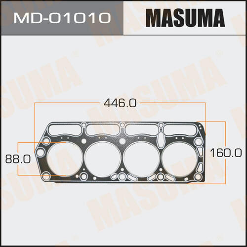 Прокладка ГБЦ (графит-эластомер) Masuma толщина 1,60 мм, MD-01010