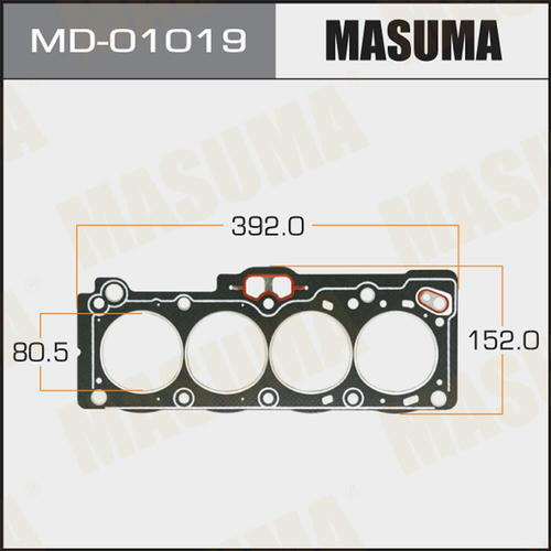Прокладка ГБЦ (графит-эластомер) Masuma толщина 1,60 мм , MD-01019