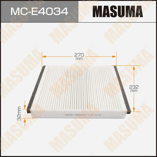 Фильтр салонный Masuma, MC-E4034