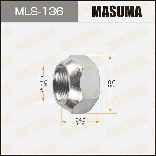 Гайка колесная Masuma M 30x1.5(L) под ключ 41, MLS-136
