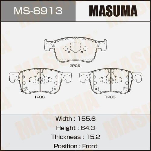 Колодки тормозные дисковые Masuma, MS-8913