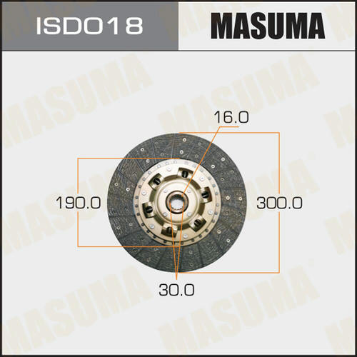 Диск сцепления Masuma, ISD018