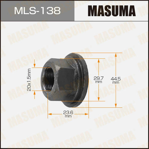 Гайка колесная Masuma M 20x1.5(L) под ключ 30, MLS-138