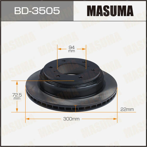 Диск тормозной Masuma, BD-3505