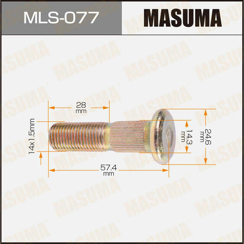 Шпилька колесная M14x1.5(R) Masuma, MLS-077