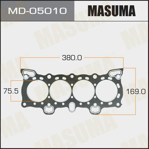 Прокладка ГБЦ (графит-эластомер) Masuma толщина 1,60 мм, MD-05010