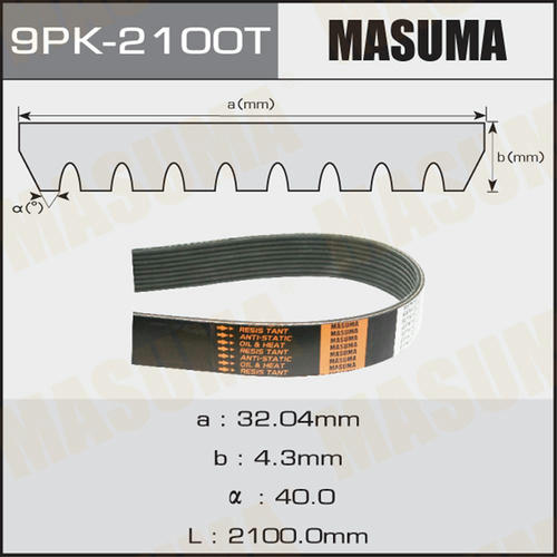 Ремень привода навесного оборудования Masuma, 9PK-2100T
