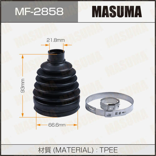 Пыльник ШРУСа Masuma (резина), MF-2858