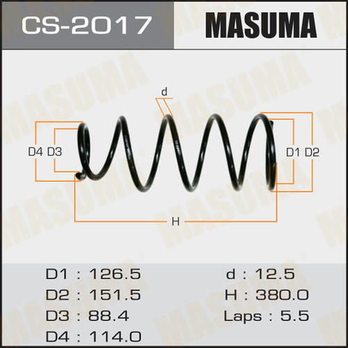 Пружина подвески Masuma, CS-2017