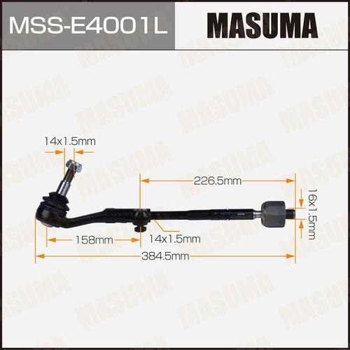 Тяга рулевая (комплект) Masuma, MSS-E4001L