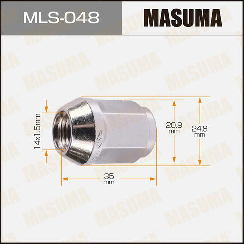 Гайка колесная Masuma M14x1.5(R) под ключ 21, MLS-048