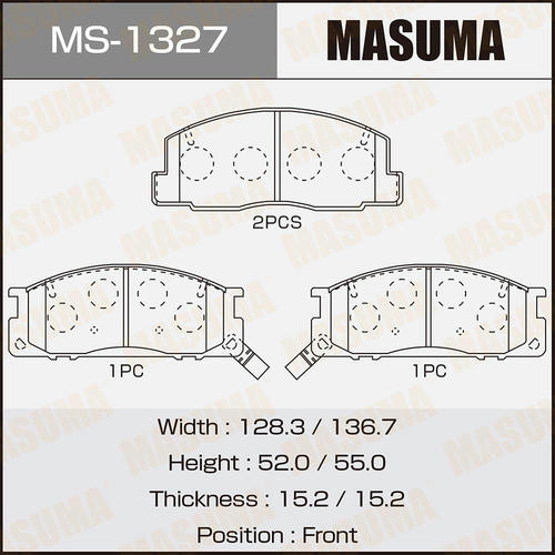 Колодки тормозные дисковые Masuma, MS-1327