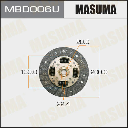 Диск сцепления Masuma, MBD006U