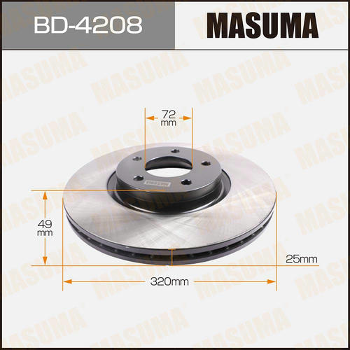 Диск тормозной Masuma, BD-4208