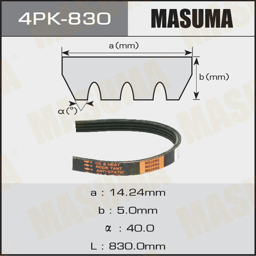 Ремень привода навесного оборудования Masuma, 4PK-830