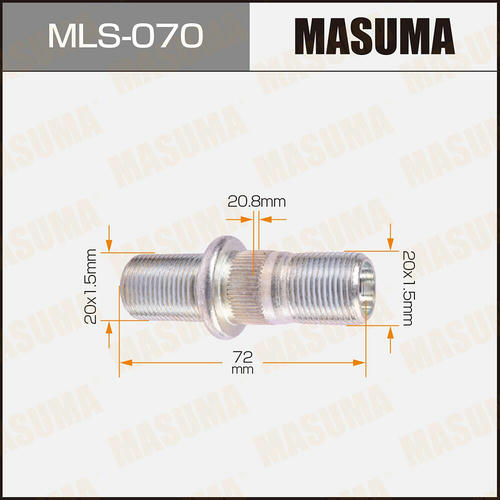 Шпилька колесная M20x1.5(R), M20x1.5(L) Masuma, MLS-070