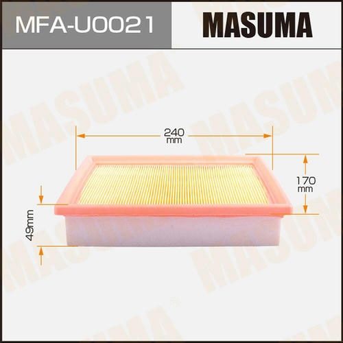 Фильтр воздушный Masuma, MFA-U0021