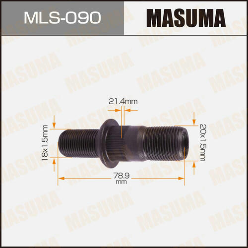 Шпилька колесная M20x1.5(R), M18x1.5(L) Masuma, MLS-090