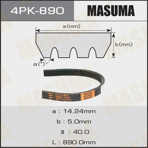 Ремень привода навесного оборудования Masuma, 4PK-890