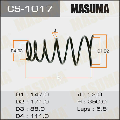 Пружина подвески Masuma, CS-1017
