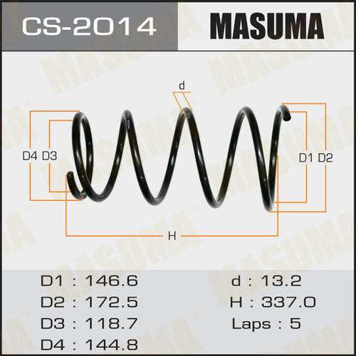 Пружина подвески Masuma, CS-2014