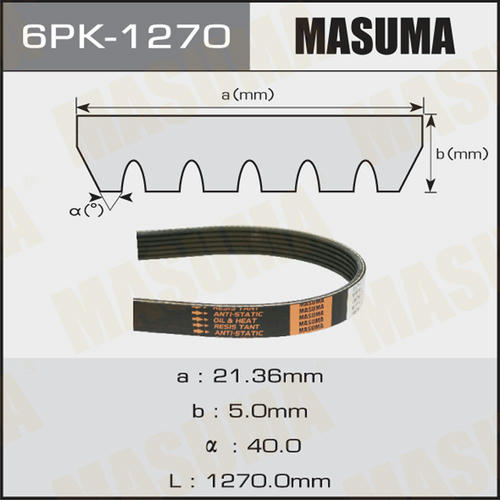 Ремень привода навесного оборудования Masuma, 6PK-1270