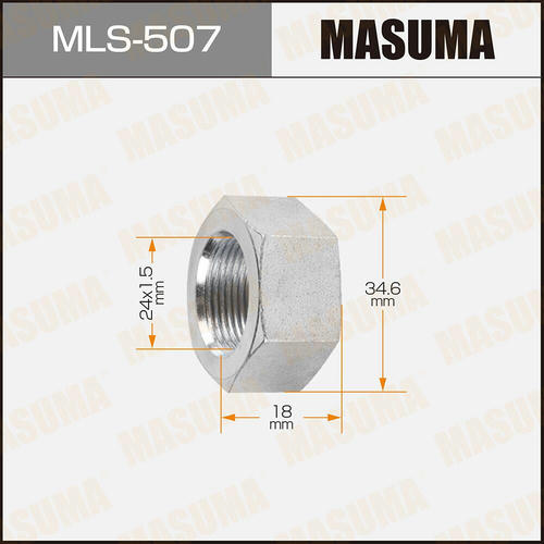 Гайка ШРУСа Masuma M24x1.5(R) под ключ 35, MLS-507