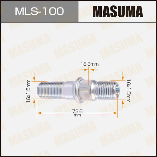 Шпилька колесная M16x1.5(L), M16x1.5(L) Masuma, MLS-100