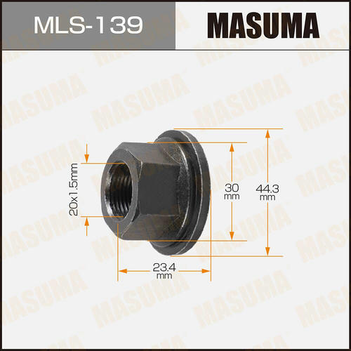 Гайка колесная Masuma M 20x1.5(R) под ключ 30, MLS-139