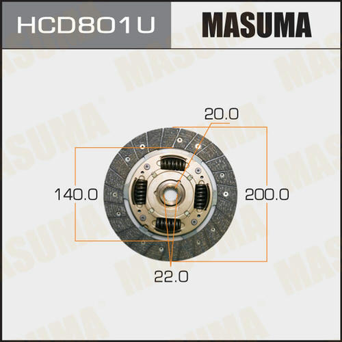Диск сцепления Masuma, HCD801U