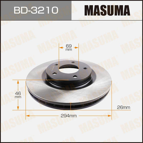 Диск тормозной Masuma, BD-3210