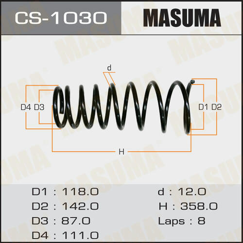 Пружина подвески Masuma, CS-1030