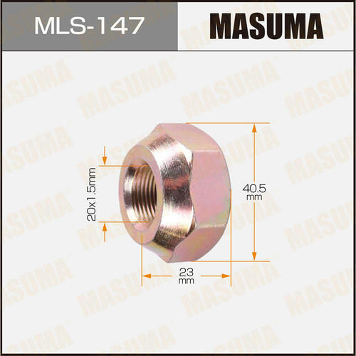 Гайка колесная Masuma M 20x1.5(R) под ключ 41, открытая, MLS-147
