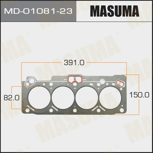 Прокладка ГБЦ (графит-эластомер) Masuma толщина 1,60 мм, MD-01081-23