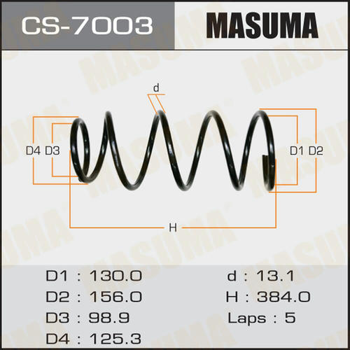 Пружина подвески Masuma, CS-7003