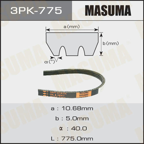 Ремень привода навесного оборудования Masuma, 3PK-775