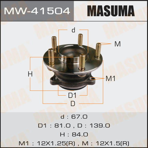 Ступичный узел Masuma, MW-41504