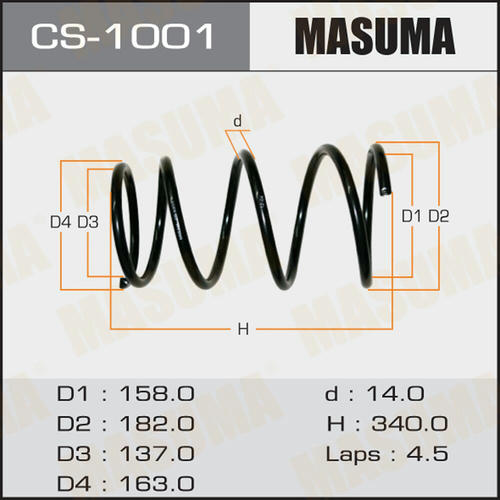 Пружина подвески Masuma, CS-1001